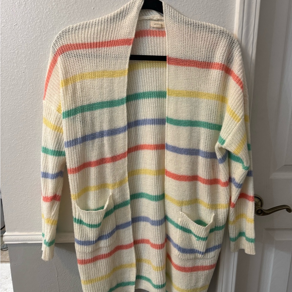 Striped Multicolor Women's Cardigan